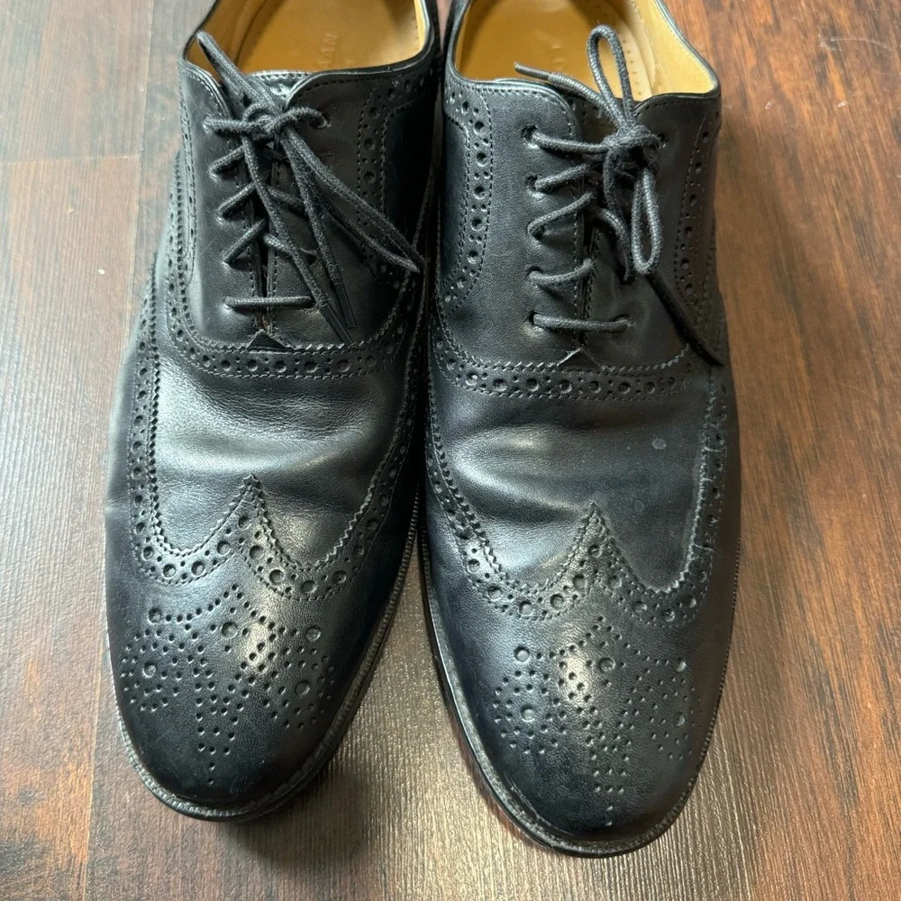 Cole Haan Black Wingtip Dress Shoes Size 12M